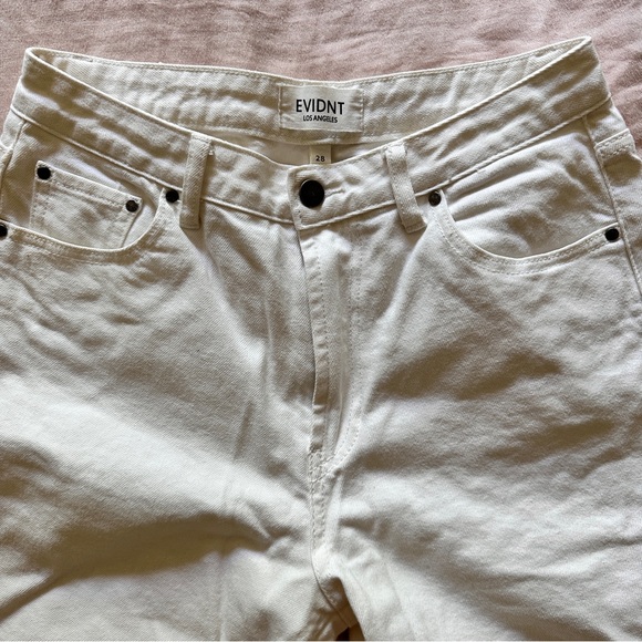 Evidnt Los Angeles Cropped Relaxed White Jean Size 28 - Picture 2 of 4